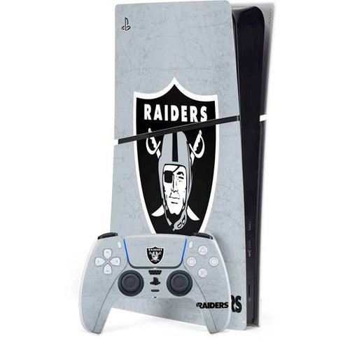 NFL Las Vegas Raiders - Alternate Distressed PS5 Slim Digital Edition Console Skin