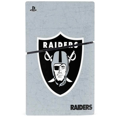 NFL Las Vegas Raiders - Alternate Distressed PS5 Slim Digital Edition Console Skin