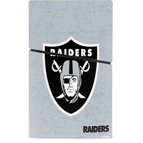 NFL Las Vegas Raiders - Alternate Distressed PS5 Slim Digital Edition Console Skin
