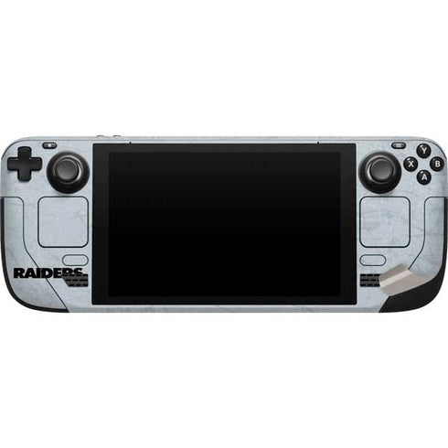 NFL Las Vegas Raiders - Alternate Distressed Steam Deck Handheld Gaming Computer Skin