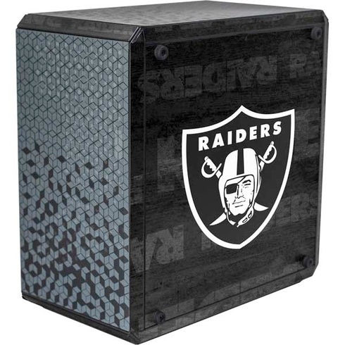 NFL Las Vegas Raiders Black & White Cooler Master MasterBox Q300L Mini Tower Skin
