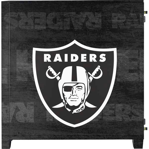 NFL Las Vegas Raiders Black & White Corsair 4000D Tempered Glass Mid-Tower ATX Case Skin