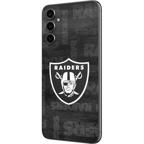 NFL Las Vegas Raiders Black & White Galaxy A14 5G Skin