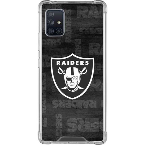NFL Las Vegas Raiders Black & White Galaxy A51 5G Clear Case