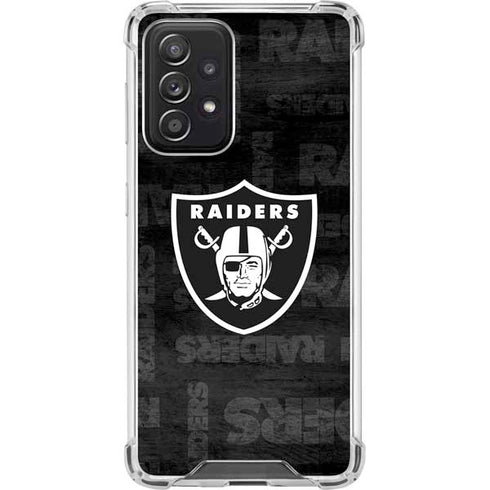NFL Las Vegas Raiders Black & White Galaxy A52 5G Clear Case