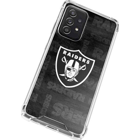 NFL Las Vegas Raiders Black & White Galaxy A52 5G Clear Case