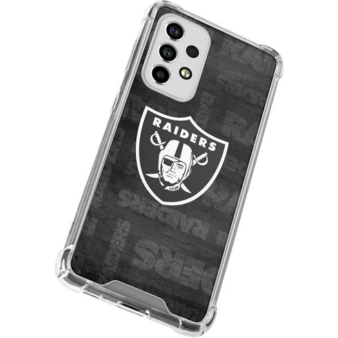 NFL Las Vegas Raiders Black & White Galaxy A53 5G Clear Case