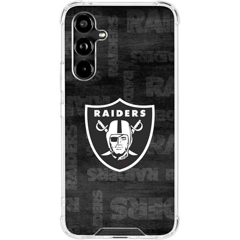 NFL Las Vegas Raiders Black & White Galaxy A54 5G Clear Case