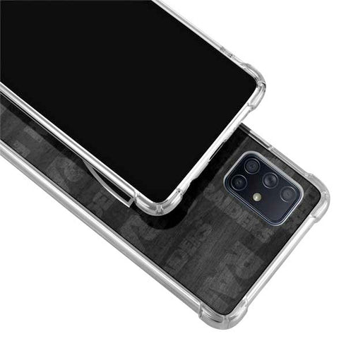 NFL Las Vegas Raiders Black & White Galaxy A71 5G Clear Case