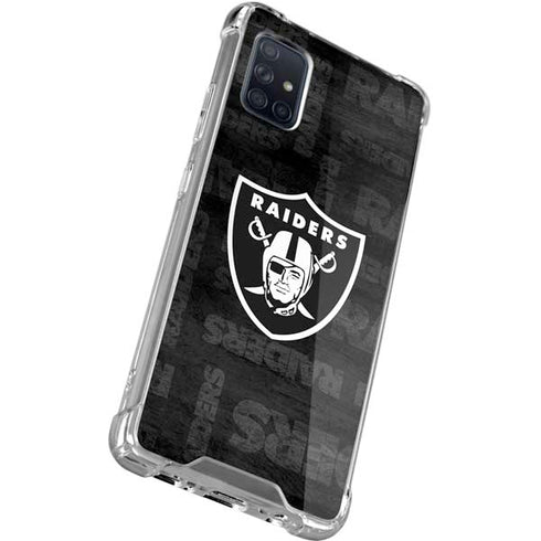 NFL Las Vegas Raiders Black & White Galaxy A71 5G Clear Case