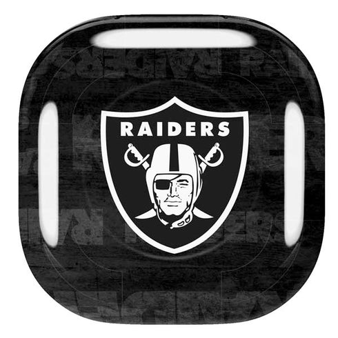 NFL Las Vegas Raiders Black & White Galaxy Buds Pro Skin