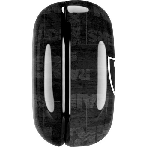 NFL Las Vegas Raiders Black & White Galaxy Buds Pro Skin