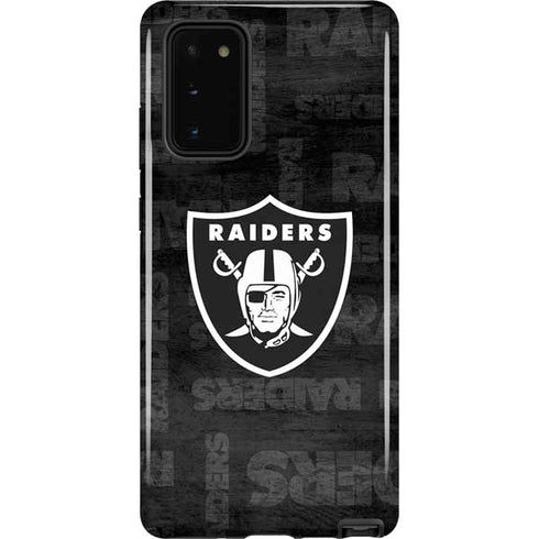 NFL Las Vegas Raiders Black & White Galaxy Note20 5G Pro Case