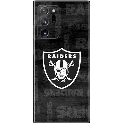 NFL Las Vegas Raiders Black & White Galaxy Note20 Ultra 5G Skin