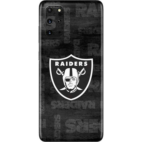 NFL Las Vegas Raiders Black & White Galaxy S20 Plus Skin