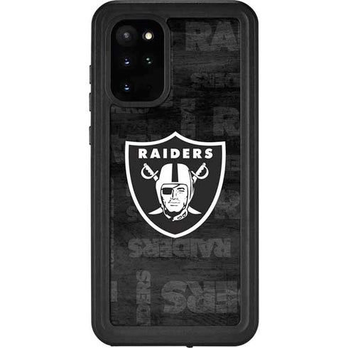 NFL Las Vegas Raiders Black & White Galaxy S20 Plus Waterproof Case