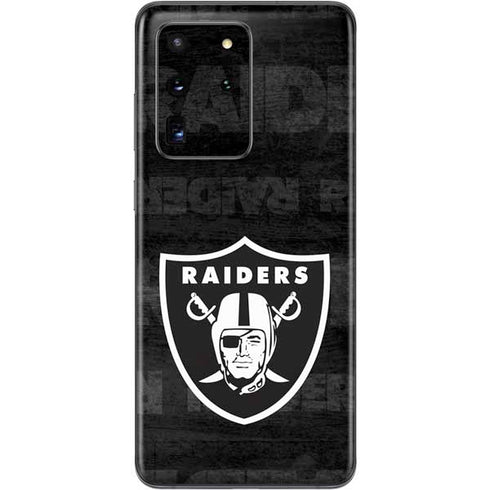 NFL Las Vegas Raiders Black & White Galaxy S20 Ultra 5G Skin
