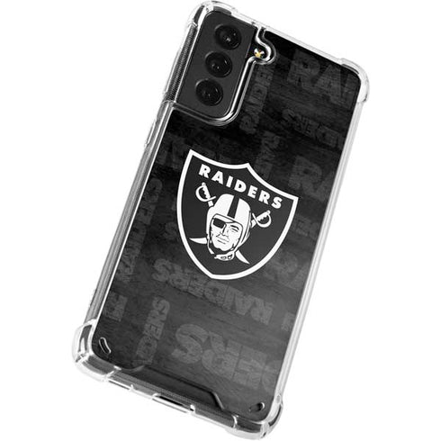 NFL Las Vegas Raiders Black & White Galaxy S21 5G Clear Case