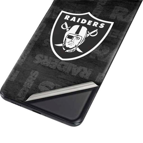 NFL Las Vegas Raiders Black & White Galaxy S21 5G Skin