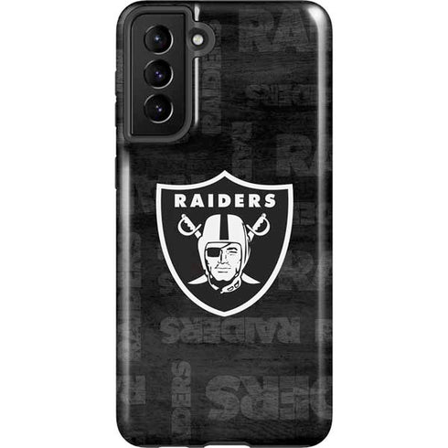 NFL Las Vegas Raiders Black & White Galaxy S21 FE Pro Case