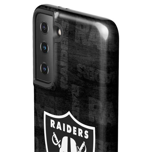 NFL Las Vegas Raiders Black & White Galaxy S21 FE Pro Case