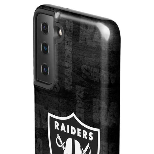 NFL Las Vegas Raiders Black & White Galaxy S21 Plus 5G Pro Case