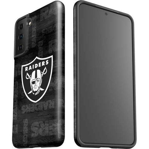 NFL Las Vegas Raiders Black & White Galaxy S21 Plus 5G Pro Case