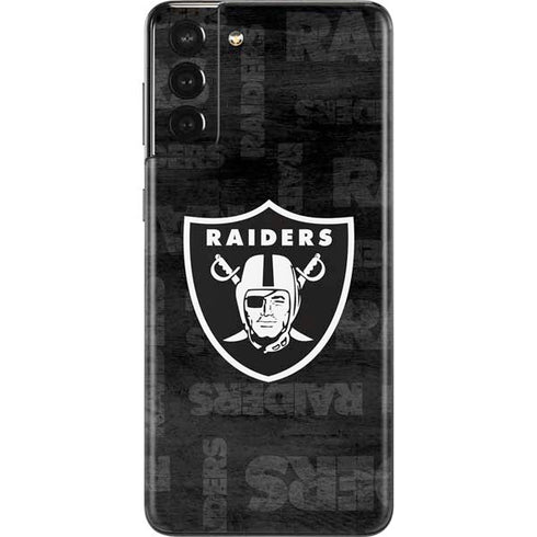 NFL Las Vegas Raiders Black & White Galaxy S21 Plus 5G Skin