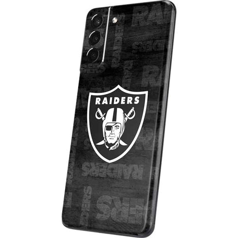 NFL Las Vegas Raiders Black & White Galaxy S21 Plus 5G Skin