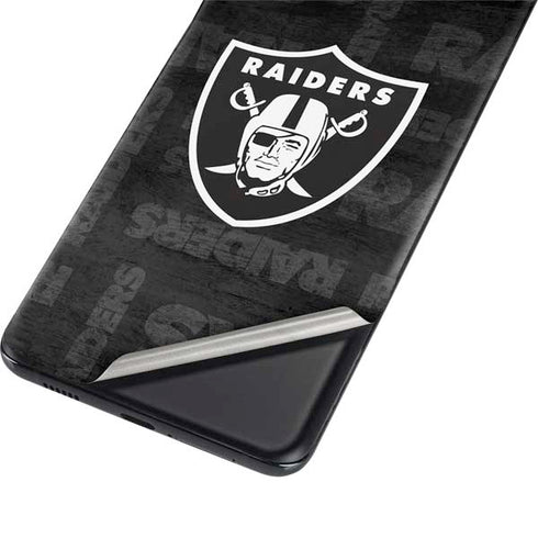NFL Las Vegas Raiders Black & White Galaxy S21 Plus 5G Skin