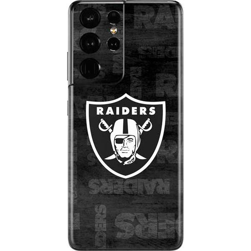 NFL Las Vegas Raiders Black & White Galaxy S21 Ultra 5G Skin