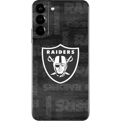 NFL Las Vegas Raiders Black & White Galaxy S22 Plus Skin
