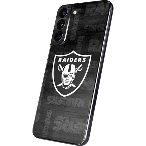 NFL Las Vegas Raiders Black & White Galaxy S22 Plus Skin