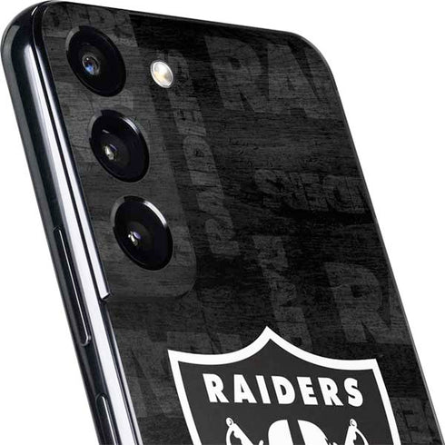 NFL Las Vegas Raiders Black & White Galaxy S22 Plus Skin