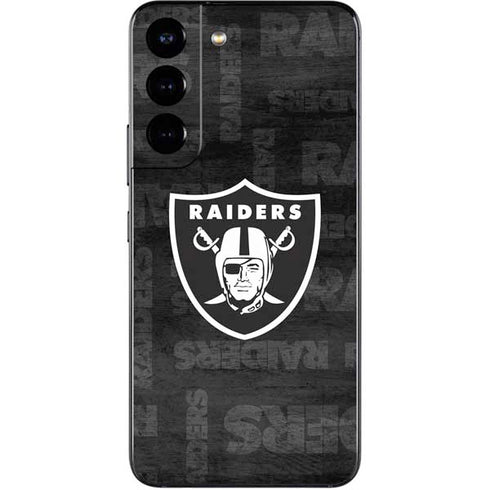 NFL Las Vegas Raiders Black & White Galaxy S22 Skin