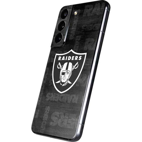 NFL Las Vegas Raiders Black & White Galaxy S22 Skin
