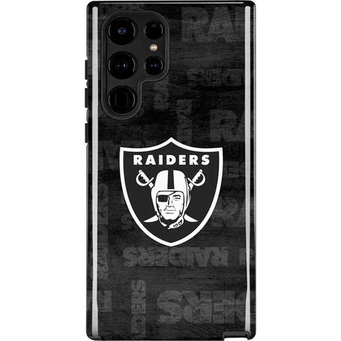 NFL Las Vegas Raiders Black & White Galaxy S22 Ultra Pro Case