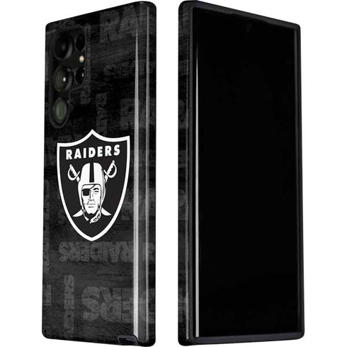 NFL Las Vegas Raiders Black & White Galaxy S22 Ultra Pro Case
