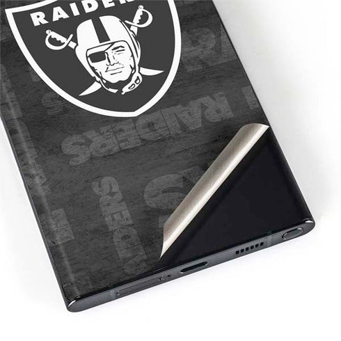 NFL Las Vegas Raiders Black & White Galaxy S22 Ultra Skin