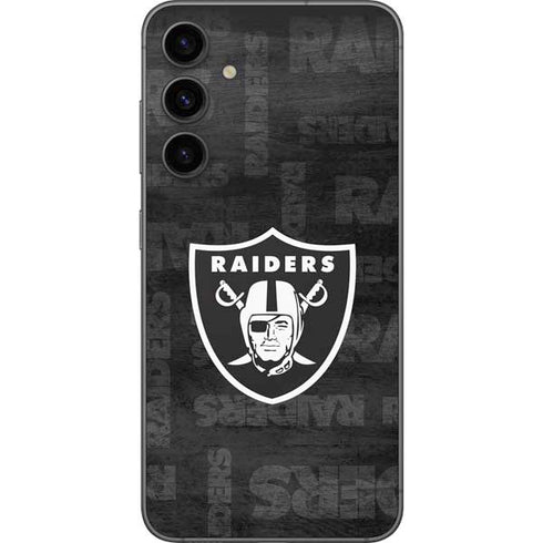 NFL Las Vegas Raiders Black & White Galaxy S23 FE Skin