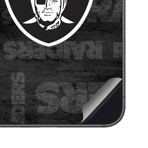 NFL Las Vegas Raiders Black & White Galaxy S23 FE Skin