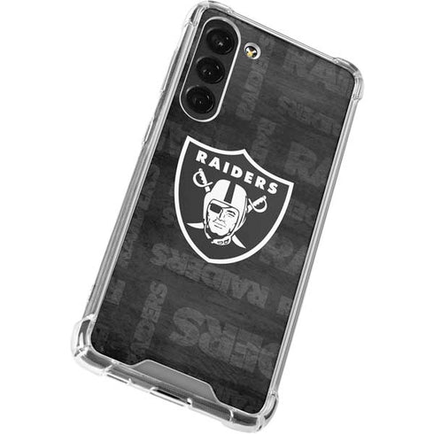 NFL Las Vegas Raiders Black & White Galaxy S23 Plus Clear Case