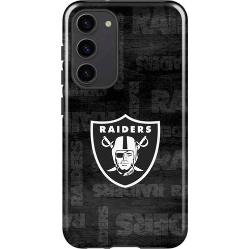 NFL Las Vegas Raiders Black & White Galaxy S23 Plus Pro Case