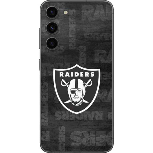 NFL Las Vegas Raiders Black & White Galaxy S23 Plus Skin