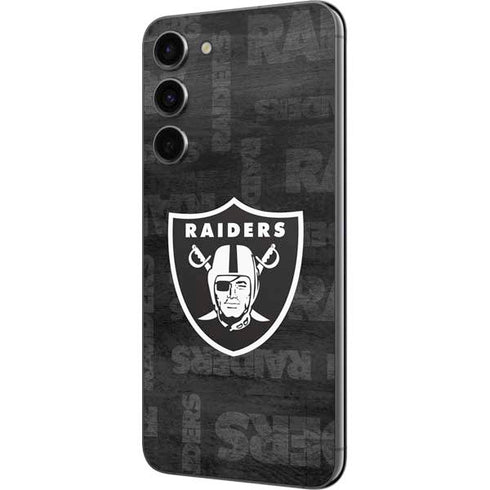 NFL Las Vegas Raiders Black & White Galaxy S23 Plus Skin