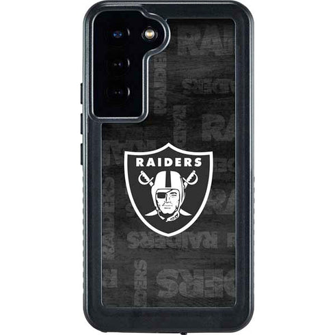 NFL Las Vegas Raiders Black & White Galaxy S23 Plus Waterproof Case