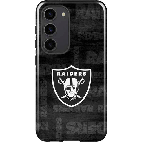 NFL Las Vegas Raiders Black & White Galaxy S23 Pro Case