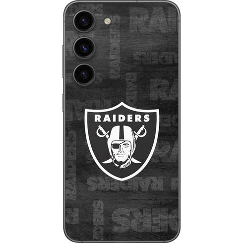 NFL Las Vegas Raiders Black & White Galaxy S23 Skin