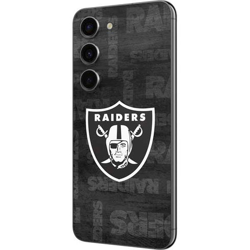 NFL Las Vegas Raiders Black & White Galaxy S23 Skin
