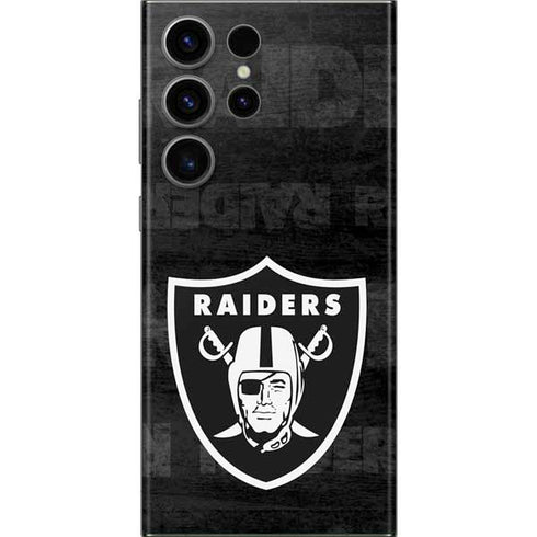 NFL Las Vegas Raiders Black & White Galaxy S23 Ultra Skin